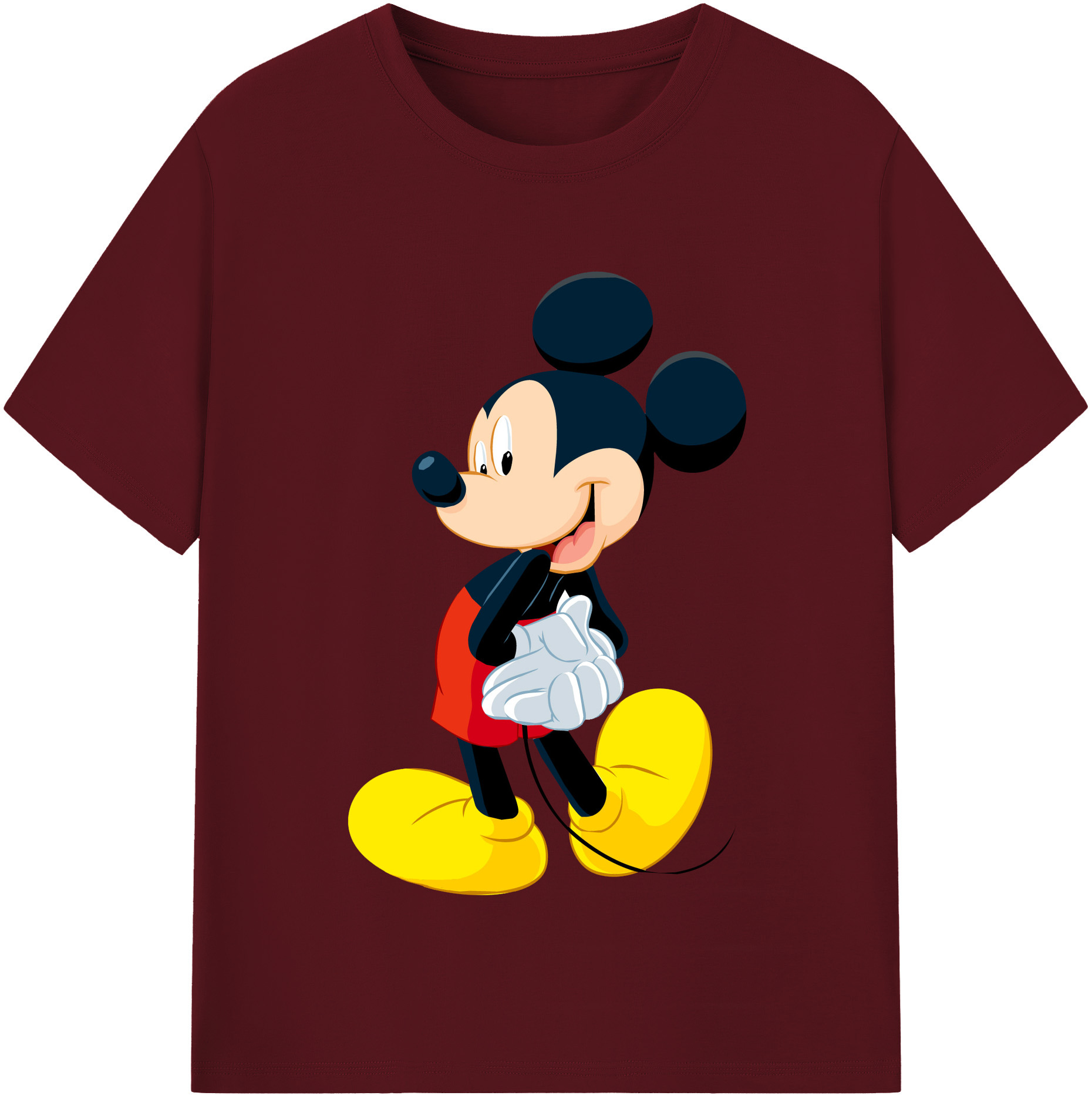 （画像用） ミッキーマウス Mickey Mouse 綿100％半袖Tシャツ（フロントプリント）